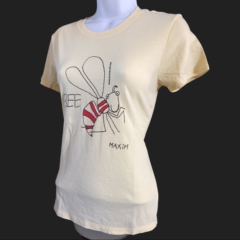 hyp from Maximsart Bee yellow t-shirt silkscreen